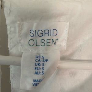 Sigrid Olsen white eyelet sundress ladies S
